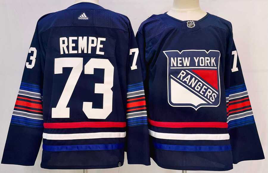 Mens New York Rangers #73 Matt Rempe Navy Alternate Jersey